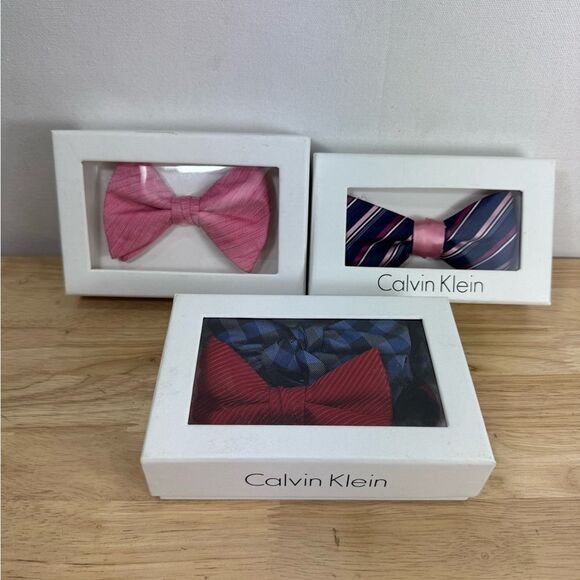Calvin Klein Bow Ties Lot of 4 - Picture 1 of 6